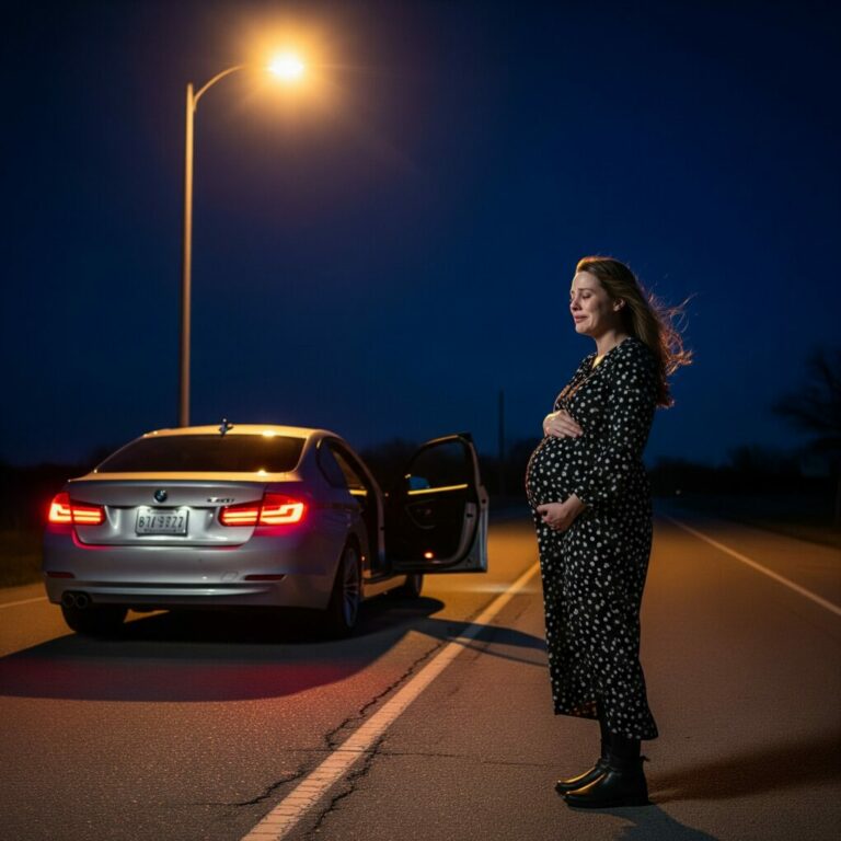 He asked his pregnant wife to “get out” of his brand-new BMW because she might “bring bad luck.” What she did next didn’t just save her life—it destroyed his perfectly polished world forever.