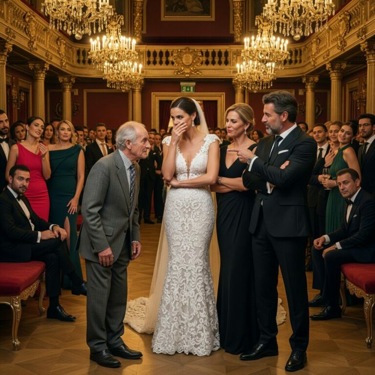 El día de mi boda, mis suegros se burlaron de mi padre delante de 500 personas. Dijeron: “Ese no es un padre, es basura.” Mi prometida se rió. Yo me levanté y cancelé la boda.