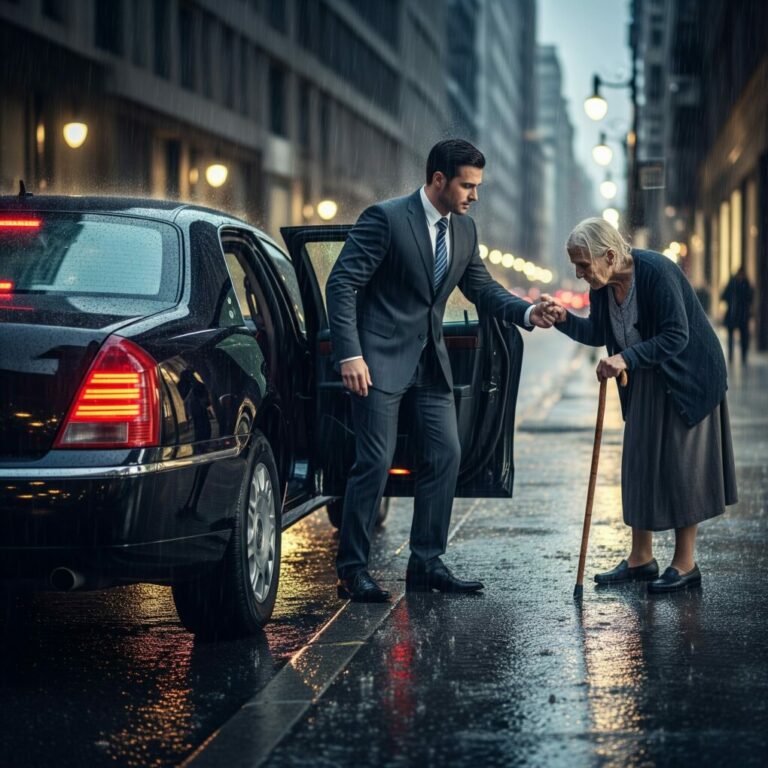 “He Built an Empire… But the Woman Who Raised Him Was Begging in the Rain”