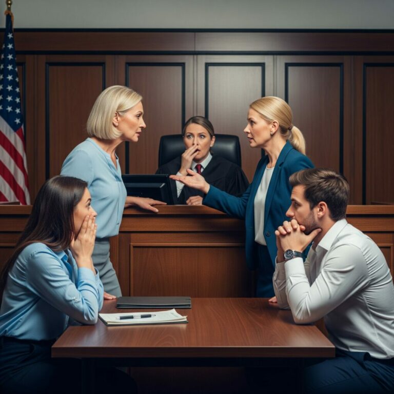 I froze as her mocking voice cut through the courtroom. “Your son is weak… a failure,” she sneered. My heart pounded. Then, the judge’s eyes widened when he saw me step in behind him. “Why… are you here?” he whispered, trembling. The room fell deathly silent. Her smug smile faltered as whispers ran through the gallery. I took a deep breath… and leaned in, ready to reveal everything.
