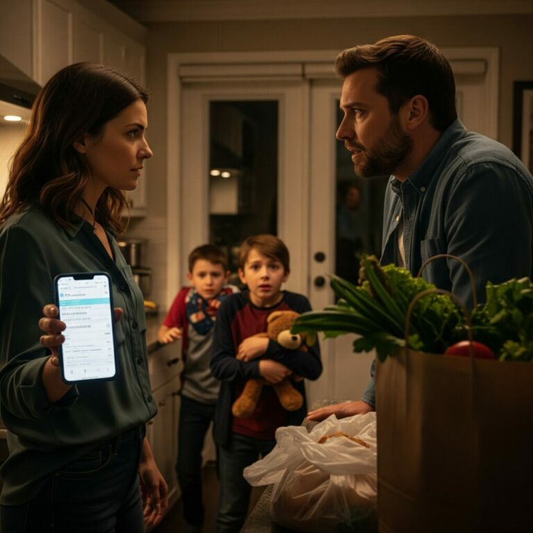 “My 7-year-old son tugged my sleeve and whispered, ‘Mom, Daddy has a lover… and when you travel, they’re going to take all your money.’ My heart stopped. I canceled the trip on the spot, pretending everything was fine while my mind screamed. For three days, I watched every move in my own house, waiting for the truth to slip. And then, on the third night… something happened I never saw coming.”