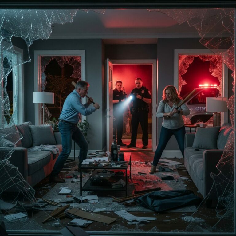 “Five years after my parents cut me off, they suddenly showed up demanding, ‘Sell your house. Your sister owes $150K—you will fix it.’ I said no. Hours later, I got a call: ‘They’re inside your living room… with bats.’ The crash of breaking furniture echoed through the phone as an officer shouted, ‘Sir, they’re claiming this is your property!’ But it wasn’t mine anymore—none of them knew. And when the police asked if I wanted to press charges… I hesitated.”