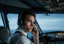 My youngest son, an airline pilot, called just as I was washing the dishes. ‘Is my wife home?’ he asked. ‘Yes, she’s here,’ I answered. A beat of silence—then a shaken whisper: ‘Impossible. She just boarded my flight.’ The phone went cold in my hand. And before I could speak, I heard slow, deliberate footsteps behind me…