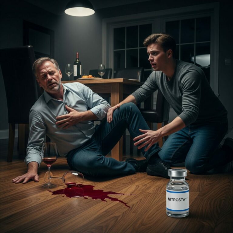 Dad’s eyes gleamed as he poured something into the wine and slid the glass toward me. “To my millionaire son,” he said, smiling like he knew a secret I didn’t. My pulse hammered. I forced a grin, murmured thanks—then swapped our glasses the second he turned away.  Thirty minutes later, he clutched his chest and whispered, “W-Why…?”  And that’s when I realized the truth wasn’t what I thought it was…