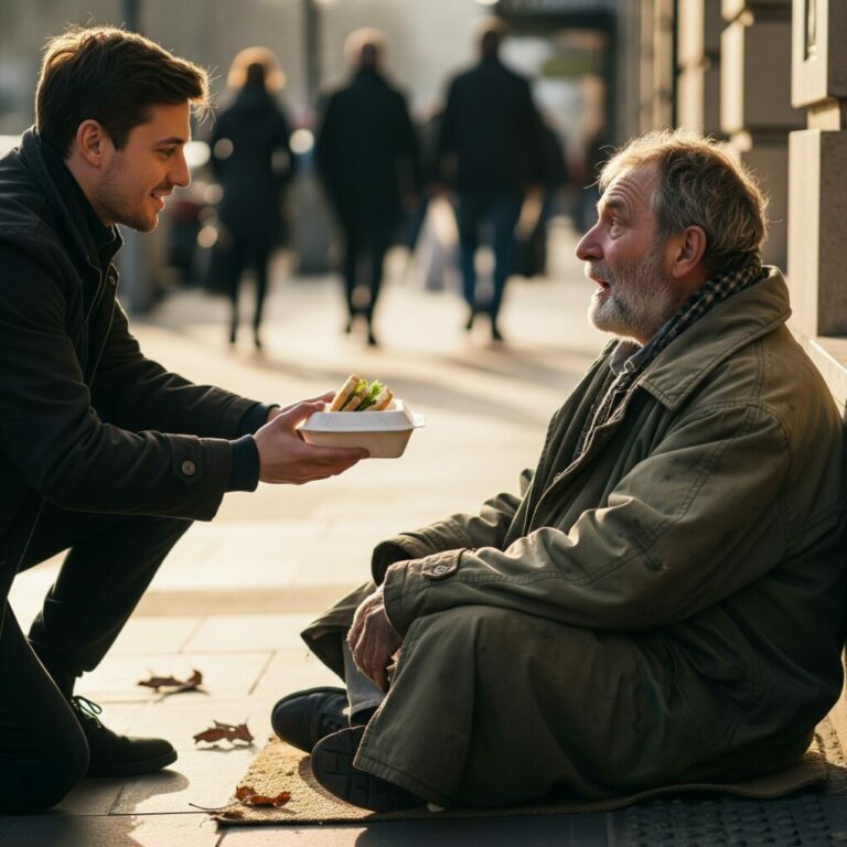 I Rushed to My Fiancé’s Mansion Terrified I’d Made a Terrible First Impression on His Millionaire Father—Because I’d Stopped to Give My Lunch to a Homeless Man… Until I Walked Into the Dining Room and Found That Same Homeless Man Sitting at the Head of the Table, Smiling Like He’d Been Expecting Me.