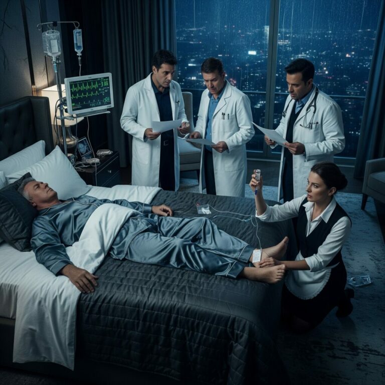 “They said he was untouchable… even by death.” I whispered to myself, staring at the monitors. Twenty doctors. Two ICUs. And still, Victor Blackwell was slipping away. Then I saw it—a faint shimmer in his IV line. “This… this isn’t right,” I muttered, heart hammering. A poison so subtle, not a single doctor noticed. If I don’t act now… he’s gone. But what I found next… will change everything.