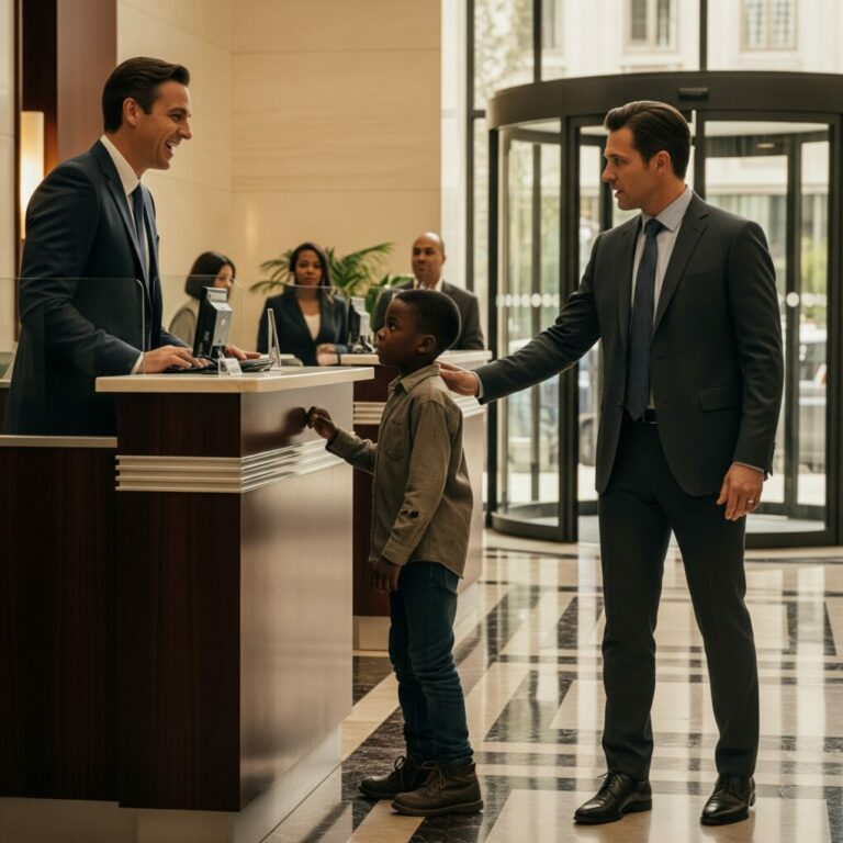 The Ten-Year-Old Boy in Worn-Out Shoes Who Walked Into a Luxurious Bank, Faced Ridicule From the Manager, and Left Everyone Stunned When a Stranger Revealed a Life-Changing Secret About His Late Grandmother’s Account.