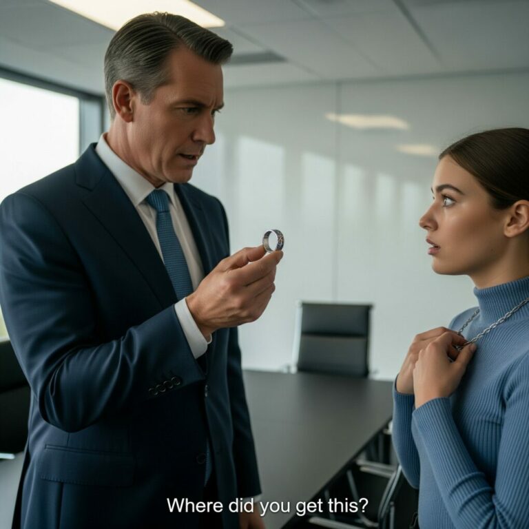 I always thought my father’s ring was just a keepsake—until the billionaire I was pitching to stared at it like he’d seen a ghost. “Where did you get that?” he whispered, his hands shaking. When I told him it belonged to my dad, he stepped back, pale. “Maya… I held you when you were three hours old. I’m your godfather.” In that moment, everything I believed about my past shattered—and nothing would ever be the same.
