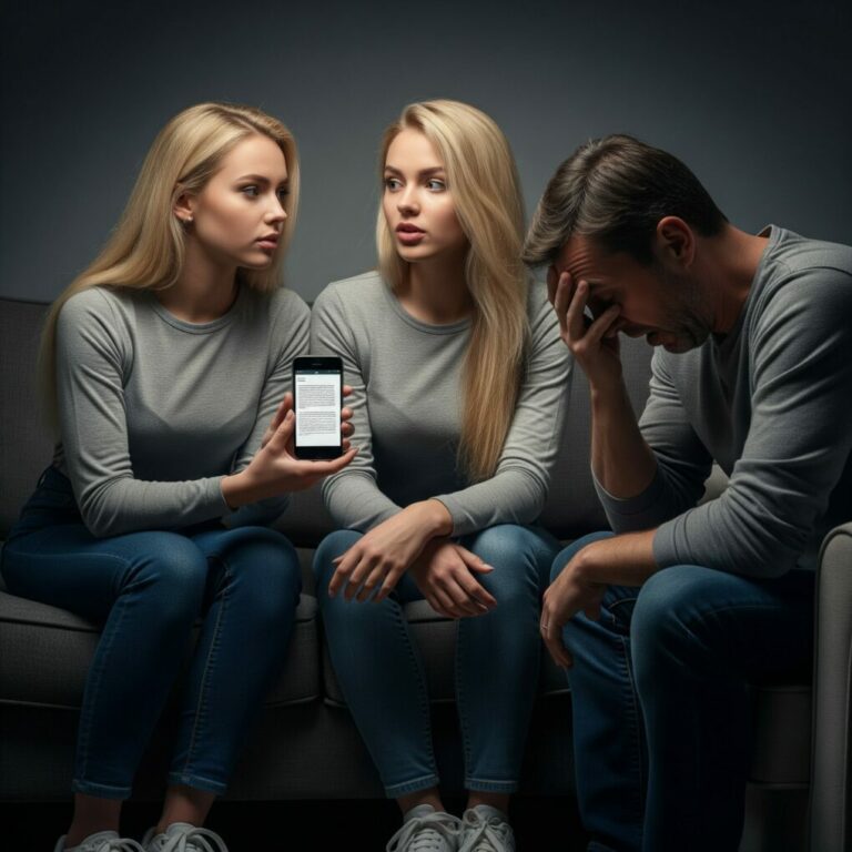 “Where is my money?” my husband screamed, slamming the door behind him. I stood still and answered quietly, “You mean the money you stole from our daughters?” His face drained of color. That’s when my twins walked down the stairs and said in unison, “Hi Dad.” In his eyes, I saw it—the instant he understood he hadn’t been betrayed by me… but outsmarted by his own children.