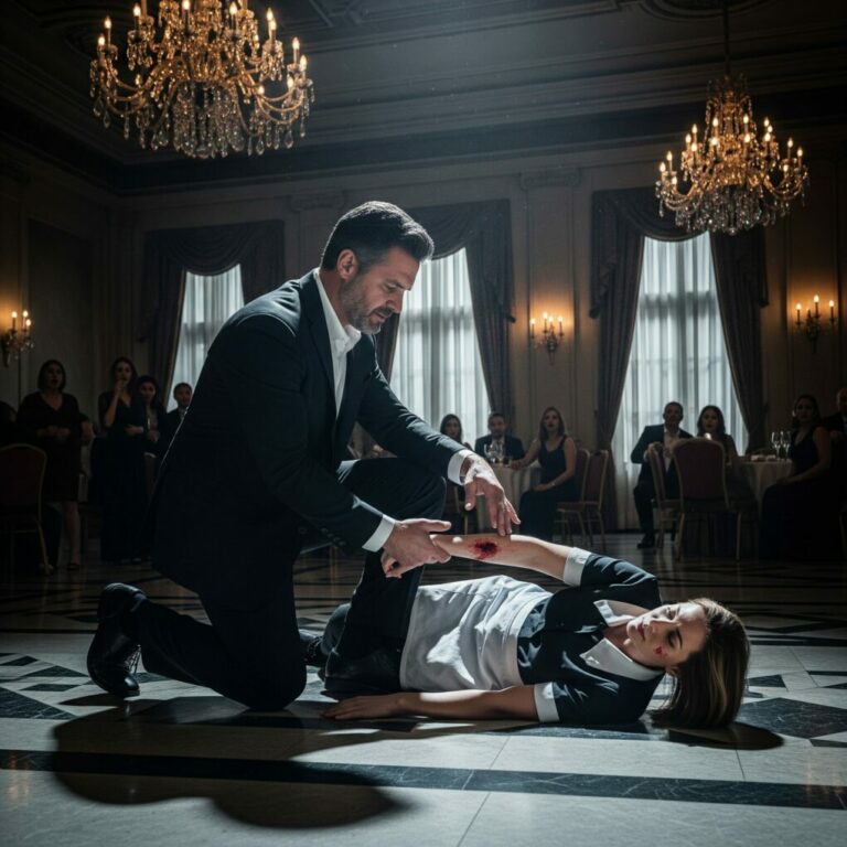 “Get up. You’re embarrassing everyone,” she said as I lay at the bottom of the stairs. I was invisible again—until a deep voice cut through the silence: “Touch her again and you’ll regret it.” When he reached for my hand, the room froze. No one knew who I really was… not yet.