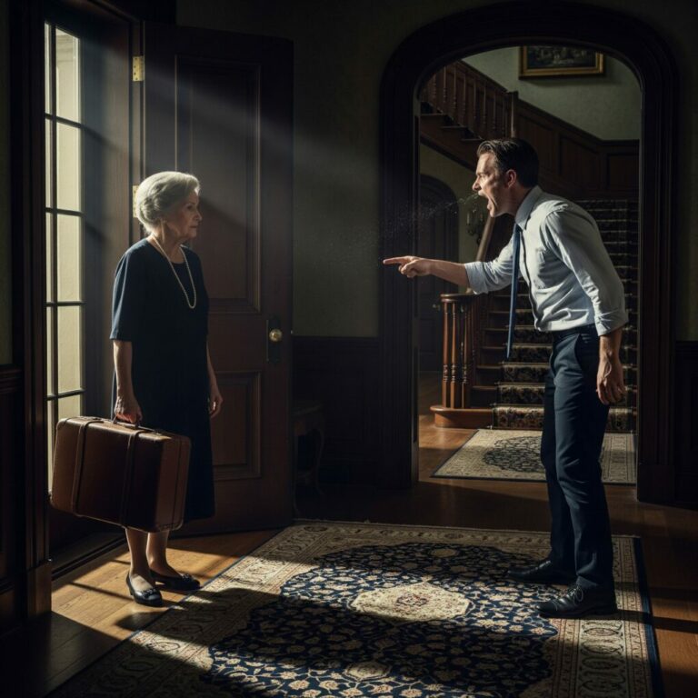 “If you don’t want to move into a nursing home, then pack your things and get out of my house!” David shouted, his face twisted in fury. I looked at him calmly, suitcase in hand. “Alright, David. I’ll pack my things,” I said, smiling. But he didn’t know—I wasn’t leaving to go anywhere ordinary. Tonight, my life would change forever.