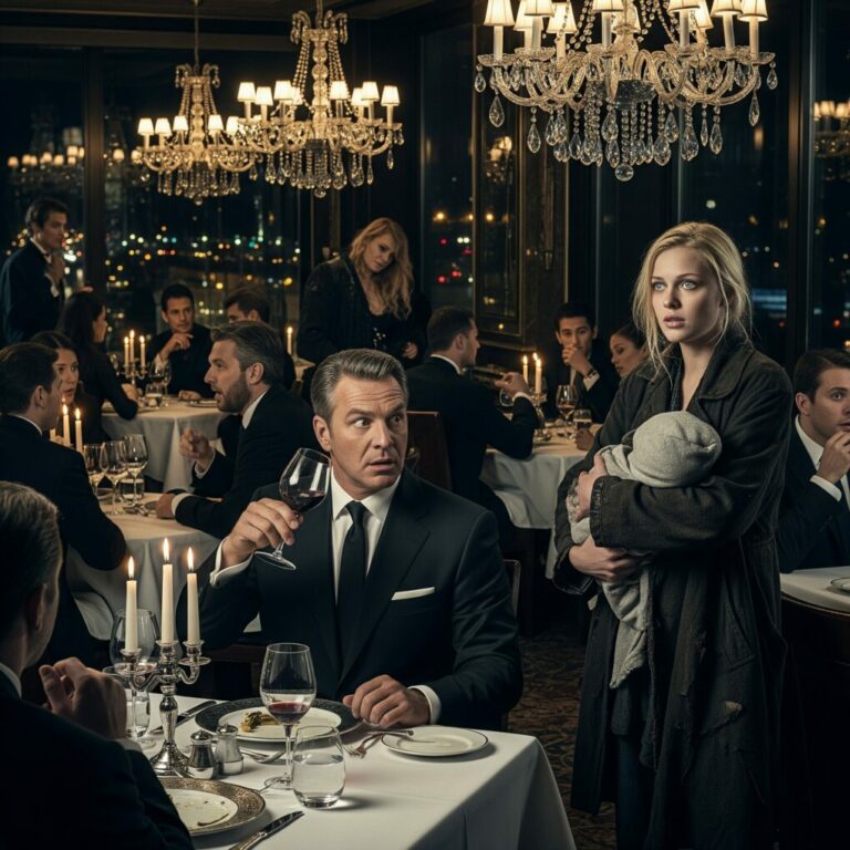 I froze as she whispered, “May I have your leftovers, sir?” A tiny baby clung to her chest, eyes wide with hunger. My untouched plate suddenly felt like a lifeline—and in that moment, something inside me cracked. I had spent ten years in silence, thinking love and hope were gone forever. But now… could a stranger, a girl with nothing but courage, really save me?