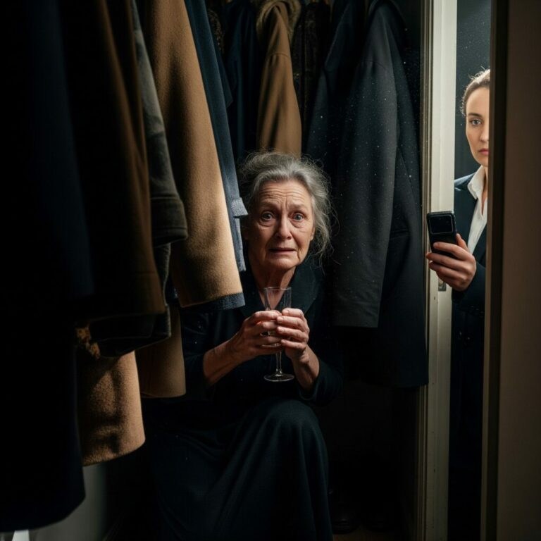 “I think it’s time we had her evaluated,” my husband’s voice said from inside the closet. My heart stopped. “Once she’s declared impaired,” my daughter-in-law replied calmly, “the house, the money—everything—becomes easier.” I stood frozen in the dark, clutching a champagne glass, realizing the truth. I wasn’t losing my memory. I was losing my life.
