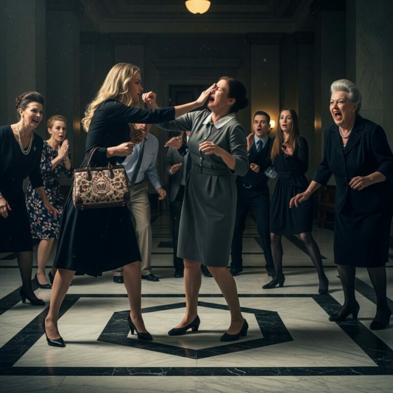 I froze as her hand connected with my cheek. ‘You never deserved him!’ she screamed, her laugh echoing down the courthouse hallway. Everyone gasped. My husband looked away. But they had no idea—I’m not just a defeated wife. When I walked into that courtroom, they’d see the truth. The woman they humiliated would be the one holding the gavel. They thought they won… but the real story is just beginning.