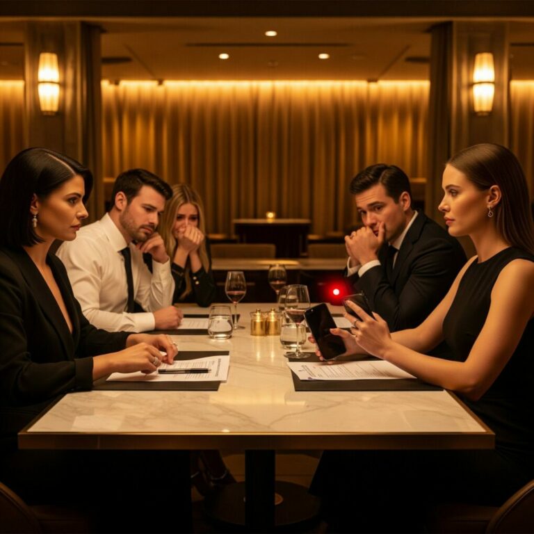 Nathan laughed as he handed me the divorce papers. “Sign here, Victoria. It’s over.” My hand froze… then I smiled. “Oh, I’ve already signed mine—along with a little surprise for you.” He froze. I pulled out emails, bank statements, and recordings. Tonight, he wasn’t destroying me. He was about to destroy himself.