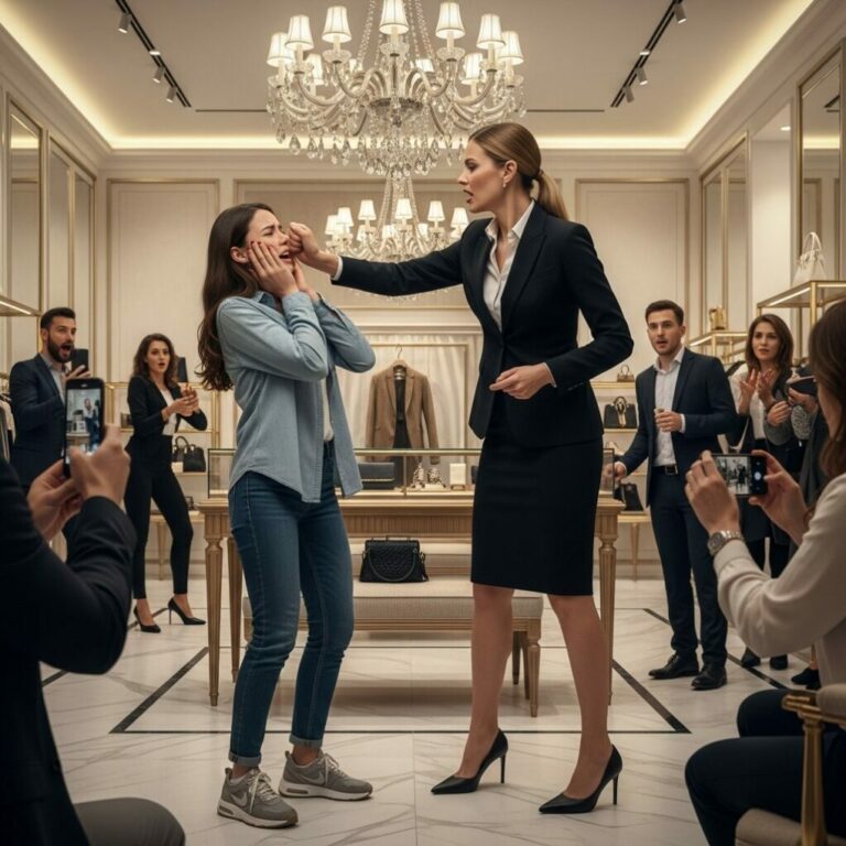 “I saw her steal it!” the manager screamed, pointing at me. My heart pounded as security moved closer, customers filming, whispering. I hadn’t stolen anything—I only touched the display. Then she leaned in and mocked me, “Call your broke boyfriend. He can’t save you.” I picked up my phone calmly. Because my husband was already on his way.