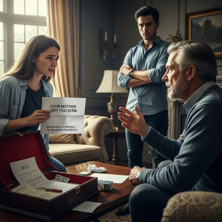 “I’m sorry, but your mother left you fifteen million dollars.” When the lawyer whispered those words, my heartbeat froze. “Come alone. Don’t tell your father or brother.” That warning kept echoing in my head as I stepped out of his office. Why would she hide something this huge? And why from them? I didn’t know it yet, but this secret was about to tear everything I loved apart.