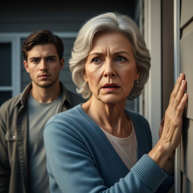 I was halfway to church when I whispered, “I forgot my hearing aid.” As my son Tony and I walked back, we suddenly heard sobbing through my wall. “Mom… did you hear that?” he asked. Then a voice cried, “Please, don’t!” My heart stopped. I grabbed Tony’s hand and ran—because whatever was happening inside my house wasn’t meant for us to witness… yet.