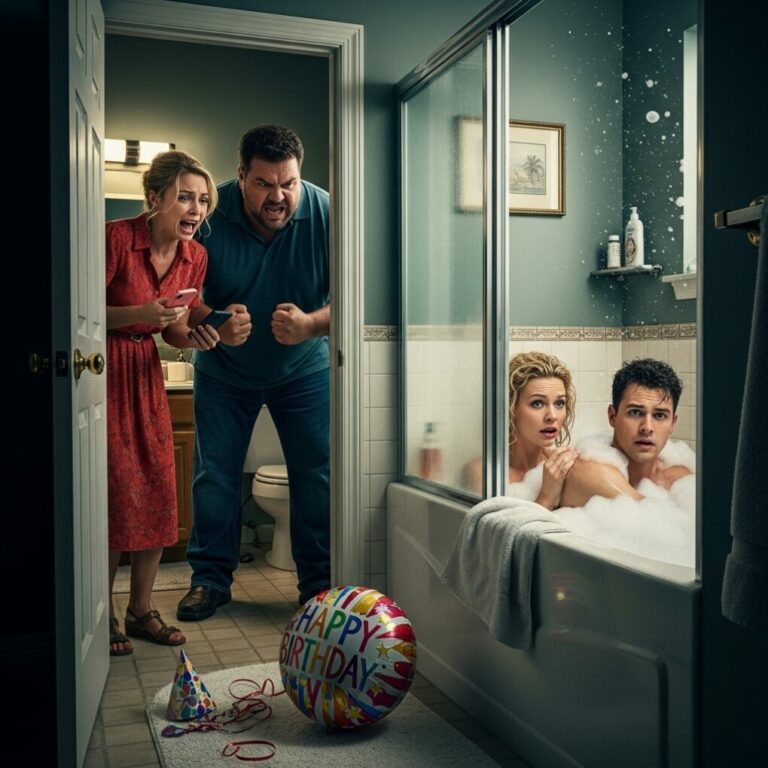 I only wanted to surprise my sister for her birthday—but when I opened the bathroom door, I froze. “You’ve got to be kidding me…” I whispered as her husband and her best friend stared back at me from the tub. My hands trembled, yet I quietly locked the door from the outside. Then I made two calls. “You both need to come. Now.” What happened next… no one was prepared for.