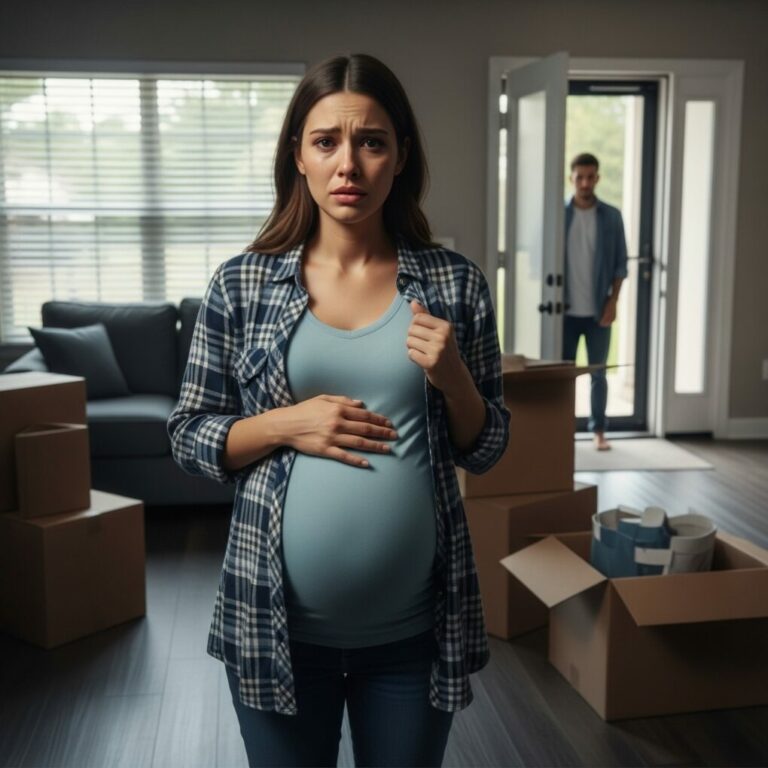 MY HUSBAND LEFT ME ALONE AT HOME WHILE I WAS ABOUT TO HAVE A BABY, AND HE WENT ON A TRIP WITH HIS FRIENDS. HE JOKED THAT I COULD GO TO THE HOSPITAL ALONE. WHEN HE CAME BACK FROM THE TRIP, HE FOUND THE HOUSE EMPTY…
