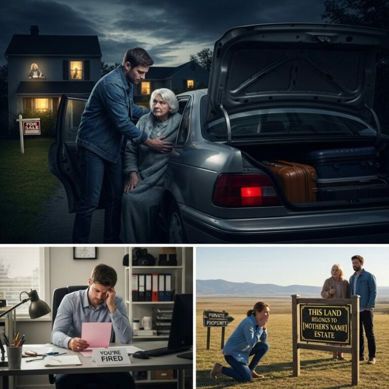 When my wife snarled, “Your mom is a burden — choose her or me,” something inside me snapped. I packed my sick mother into the car that same night, thinking things couldn’t get worse. By the next morning, I’d lost my job too.  But everything changed when a lawyer opened a folder and whispered, “Your mother owned land worth millions… and she left it to you.”  My wife’s reaction? You wouldn’t believe it…