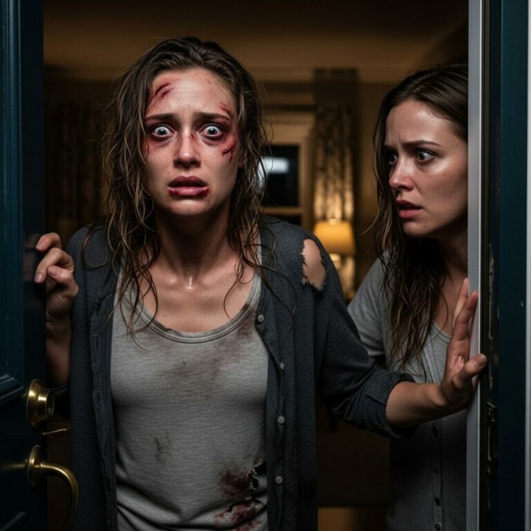 She stood at my door at 2 a.m., bruised, shaking, barely able to speak. “He said I deserved it,” my twin whispered. I pulled her inside, locked the door, and saw the fear I’d never seen before. When she told me what her husband had been hiding, my blood went cold. I thought exposing him would end it. I had no idea it was about to tear an entire family apart.