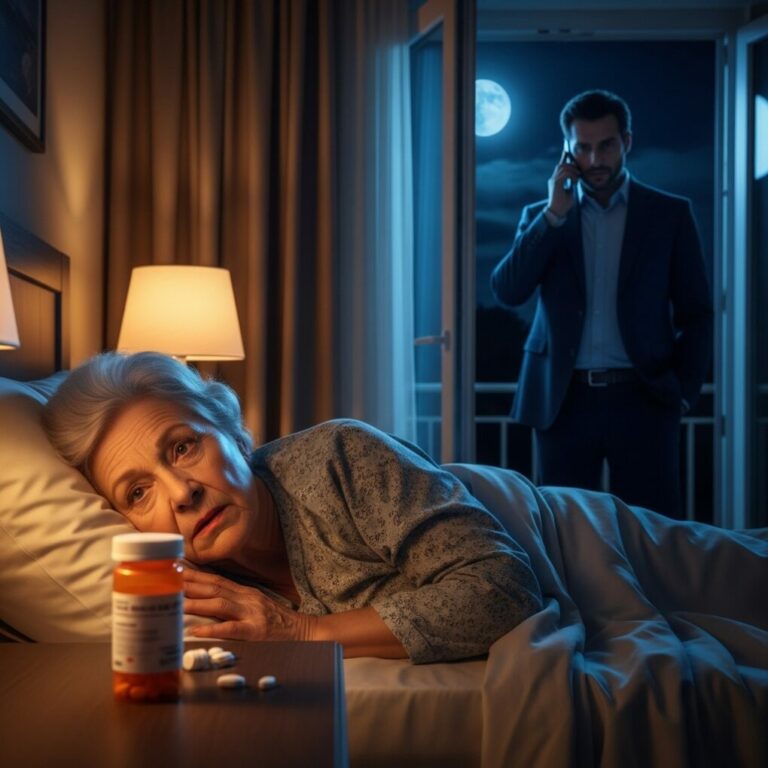 I thought I was drifting to sleep when I heard my son’s voice outside my door—cold, calculated, nothing like the boy I raised. “The pills are switched. It’ll look natural,” he whispered into the phone. My heart froze, but I didn’t move. I couldn’t. I lay there, pretending to sleep, clutching the truth in silence. If he realized I was awake… I’m not sure I’d be here to tell you this.