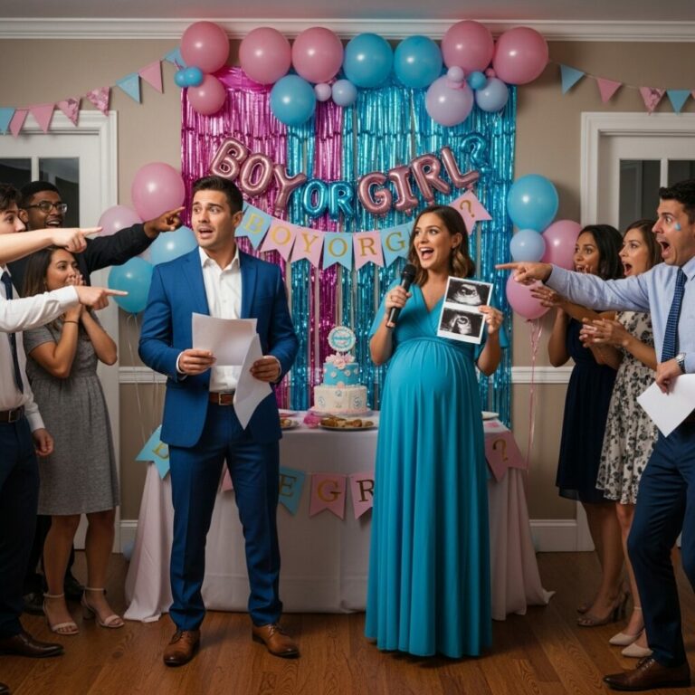At our baby’s gender reveal, my husband smirked, pulled out divorce papers, and whispered, “You’re nothing without me.” Everyone froze—except me. I smiled, leaned in, and said, “Are you sure you want to do this today?” His face dropped, but it was too late. Because the announcement I made next… left the entire room gasping.