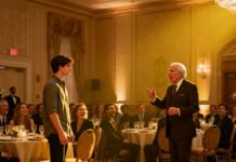 I stood up when my dad said it, loud enough for everyone to hear: “William, find another table. This one’s for family.” Laughter followed me as I walked away, my face burning. Then a calm voice cut through the room. “Just a moment, please.” I froze. So did everyone else. Because when my grandfather finally spoke, the truth was about to change everything.