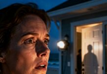 On my first night alone in my beach house, the alarm screamed at 2 a.m. “Calm down,” I told myself, gripping the flashlight. Outside, the yard was empty. Too empty. Then I saw it—fresh footprints in the sand, leading straight to my door. My phone buzzed. A message from the security app read: “Motion detected… inside.” That’s when I realized—I wasn’t alone after all.