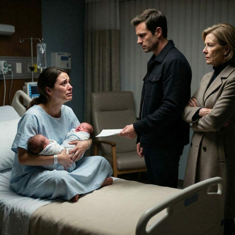 Mi esposo me abandonó a mí y a nuestros gemelos recién nacidos porque su madre millonaria se lo ordenó. Un día, encendió la televisión y quedó TOTALMENTE impactado al ver…