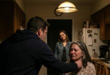 My son grabbed my throat, squeezing tighter as he screamed, ‘Obey me, you useless old woman! Go cook my dinner right now!’ His wife just stood there, laughing at me. In that moment, I knew I couldn’t endure it any longer. So I decided to teach him a lesson he would never forget…