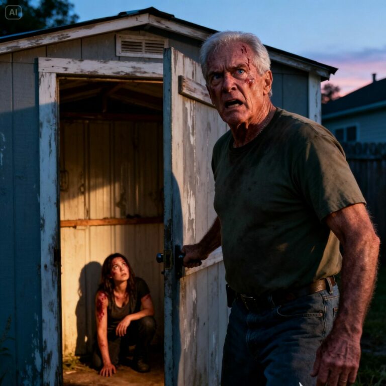 Durante meses, mi hija no llamó, y ese silencio me dio más miedo que cualquier campo de batalla que haya pisado. Después de conducir tres horas hasta su casa, su marido sonrió y dijo: «Está de vacaciones con unas amigas». Algo en su mirada me dijo que mentía. Volví a rodear la propiedad una vez más… y me quedé paralizado. Desde el cobertizo abandonado, escuché un susurro: «Papá… por favor, no te vayas».