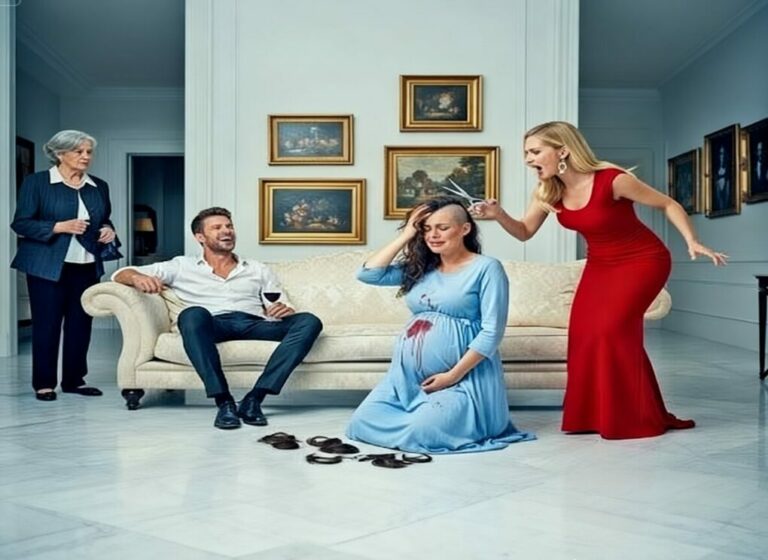 Cuando vi a mi esposo y su amante cortarle el cabello a la esposa embarazada, sentí cómo algo se quebraba dentro de mí. Ella gritó: “¡¿Por qué me haces esto?!” y él solo respondió con frialdad: “Te lo mereces.” En ese instante supe que no podía quedarme de brazos cruzados. Yo, su madre, preparé mi venganza… y ellos aún no imaginan cuánto van a pagar. ¿Quieres saber lo que ocurrió después?