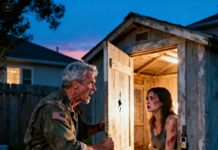 I knew something was wrong the moment I heard it—a faint cry from the locked shed. My blood froze. “Dad… please… help me…” Emily’s voice, weak and trembling, cut straight through me. When I ripped that door open and saw her there—terrified, abandoned—everything in me changed.