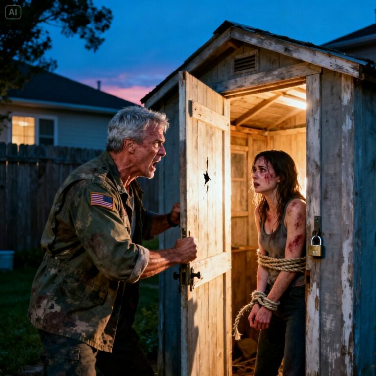 I knew something was wrong the moment I heard it—a faint cry from the locked shed. My blood froze. “Dad… please… help me…” Emily’s voice, weak and trembling, cut straight through me. When I ripped that door open and saw her there—terrified, abandoned—everything in me changed.