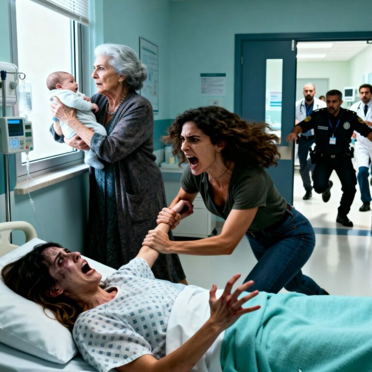 I was still bleeding, barely able to sit up, when my sister stormed into my hospital room and snarled, “Give me your credit card. Now.” When I said no, she grabbed my hair and slammed my head back. I screamed. Then my mother lifted my newborn toward the window and whispered, “Do it, or I drop her.” I begged for security—never imagining what would happen next.