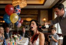 my husband dumped red wine on me in front of his entire family at my mother-in-law’s birthday. but before anyone could laugh, my ten-year-old son raised a camera: “grandpa already has the videos.” that night, a $780,000 …