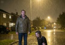 I found my daughter kneeling in the rain, her husband punishing her for buying a new dress. Inside, I could hear her husband and his family laughing. I picked her up, kicked open the door, and said five words they would never forget.