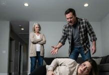 His mother’s insults were still cutting into me when he barged in, fury twisting his face. “You dare disrespect my mother?!” he shouted—then his hand slammed into me, sending my six-month-pregnant body crashing to the floor. I remember the cold tiles… the sirens… the fear. At the hospital, the door burst open. My father froze at the sight of me. And then he said, “Tell me everything.”