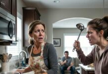 I was calmly stirring a pot of soup when my daughter-in-law suddenly swung the ladle and struck me hard on the head. “Who cooks like that? You’re completely useless!” she screamed. My son simply turned up the volume on the TV, pretending not to hear or see anything… And in that moment, the decision I made next changed everything forever.