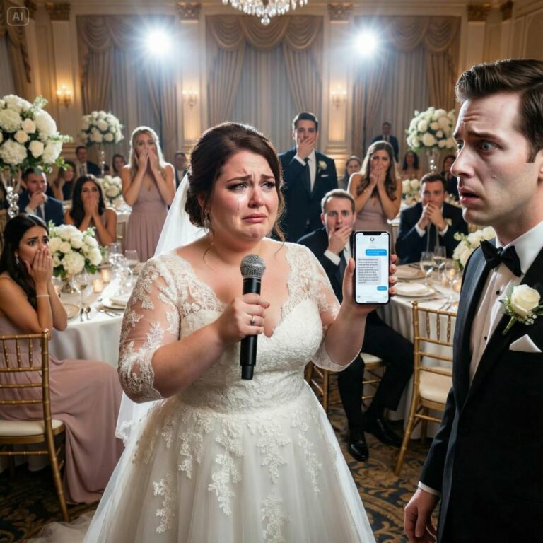 I went to the groom’s room only because I forgot my bracelet. But the moment I opened the door, I heard him call me a “fat pig” and brag that he just needed a few months after the wedding to take my family’s money. I froze—then I hit record. And when I finally stood on that wedding stage, holding the mic, I didn’t say my vows… I exposed everything.