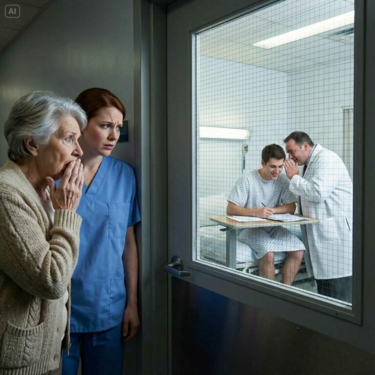 Corrí al hospital para ver a mi hijo en la unidad de cuidados intensivos. De repente, la enfermera susurró: «Escóndase… y confíe en mí.» Me quedé inmóvil detrás de la puerta de la habitación contigua, con el corazón desbocado. Un minuto después, lo que vi me heló la sangre…