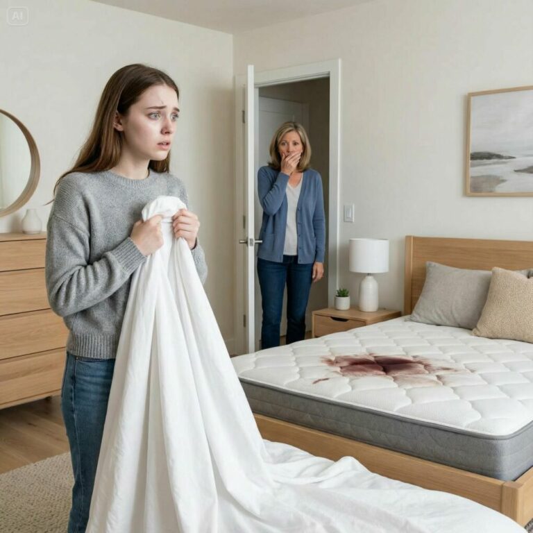 La joven esposa cambiaba las sábanas todos los días… hasta que un día, su suegra entró en la habitación y descubrió manchas de sangre en el colchón, junto con la desgarradora historia que se escondía detrás.