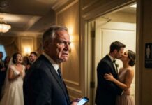 I never imagined my daughter’s wedding would become a nightmare. When I saw her fiancé and her bridesmaid slipping into the bathroom, something in my gut screamed follow them. The door opened to their lips locked. Then I heard him whisper, “I can’t wait to leave her, babe…” and her laugh—“Just marry her, then we’ll take the millions.” I stood frozen, rage boiling… but what I did next changed everything.