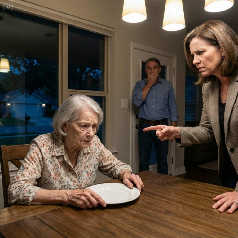 Mi madre de 78 años se estaba consumiendo poco a poco — la noche en que vi a mi esposa de pie frente a su plato vacío en Valencia, todo encajó