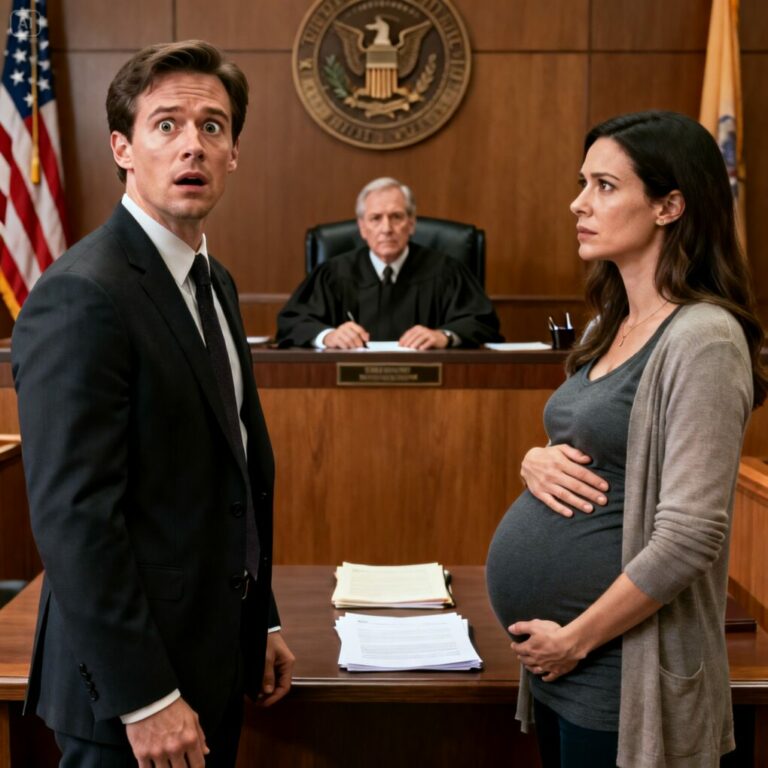 Creí que el divorcio sería rápido: firmar, irme, olvidar. Entonces levanté la vista en el pasillo del juzgado y me quedé paralizado.  —Marcus —dijo con calma, apoyando una mano sobre su vientre.  Siete meses de embarazo. El pecho se me cerró de golpe, como si el aire hubiera desaparecido.  —¿Es… mío? —susurré, con una voz que apenas parecía humana.  Ella no respondió. Solo sostuvo mi mirada. Y en ese silencio, todo aquello de lo que había huido regresó de golpe y me golpeó sin piedad.