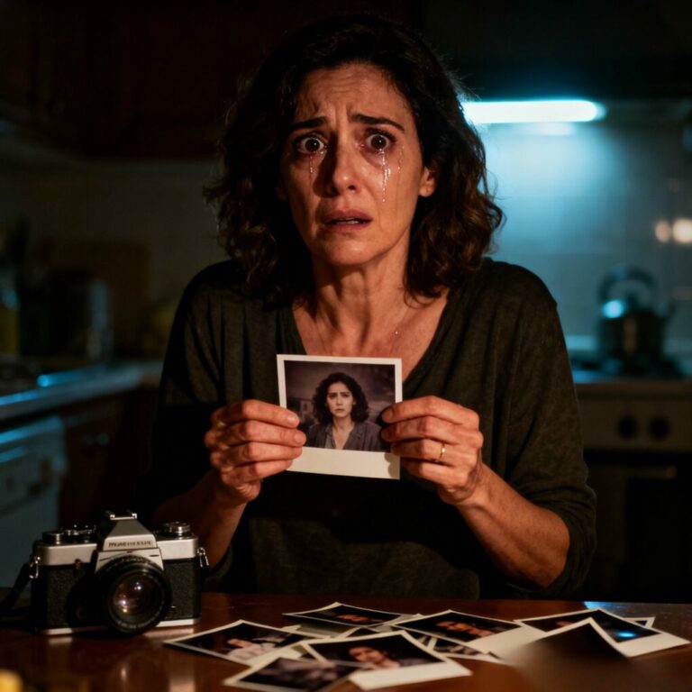 Fui a revelar la cámara de mi marido muerto creyendo que era solo un trámite más del duelo. El fotógrafo, amigo de la familia, palideció y me susurró: “No muestres estas fotos a nadie”. Le pregunté: “¿Por qué?”. Sin responder, me dio un sobre sellado. “Mira la última foto que tomó”. La abrí con manos temblorosas… y entendí que mi matrimonio había sido una mentira.