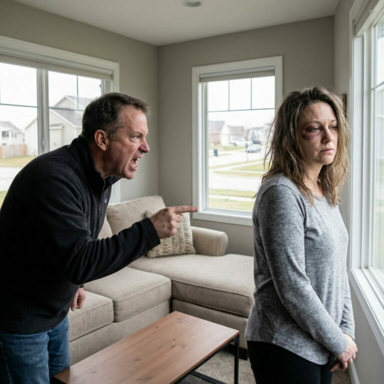 Mi esposo me golpeó porque me negué a vivir con su madre. Esa mañana me dijo: “Mi madre viene a almorzar, cúbrete los moretones y sonríe”. Unas horas después, él y su madre llegaron a casa y ambos quedaron totalmente atónitos…