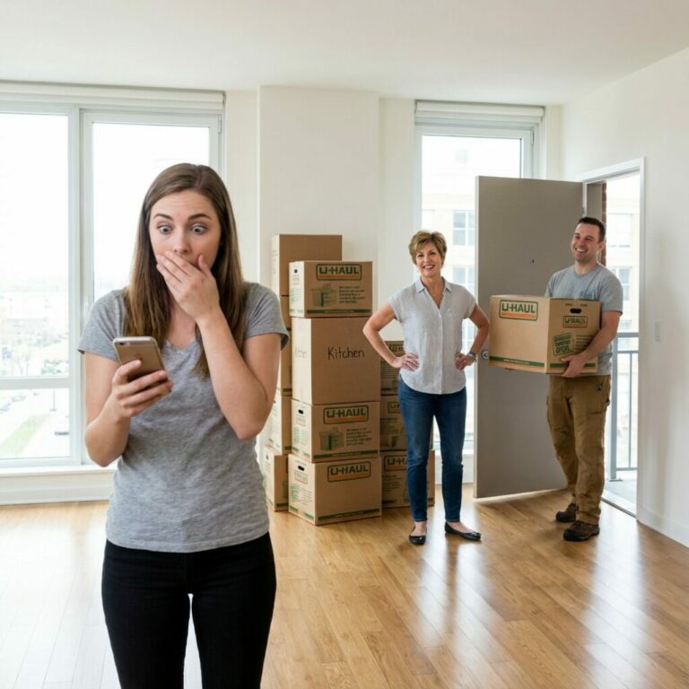 Dos días antes de la boda, mi suegra arrastró quince cajas dentro de mi apartamento diciendo: “Estas son mis cosas, me mudaré aquí justo después de que firmemos los papeles.” Mi prometido la ayudó encantado a cargarlo todo. Pero en la mañana de la boda, él despertó solo en un apartamento vacío, con una nota que lo dejó atónito.